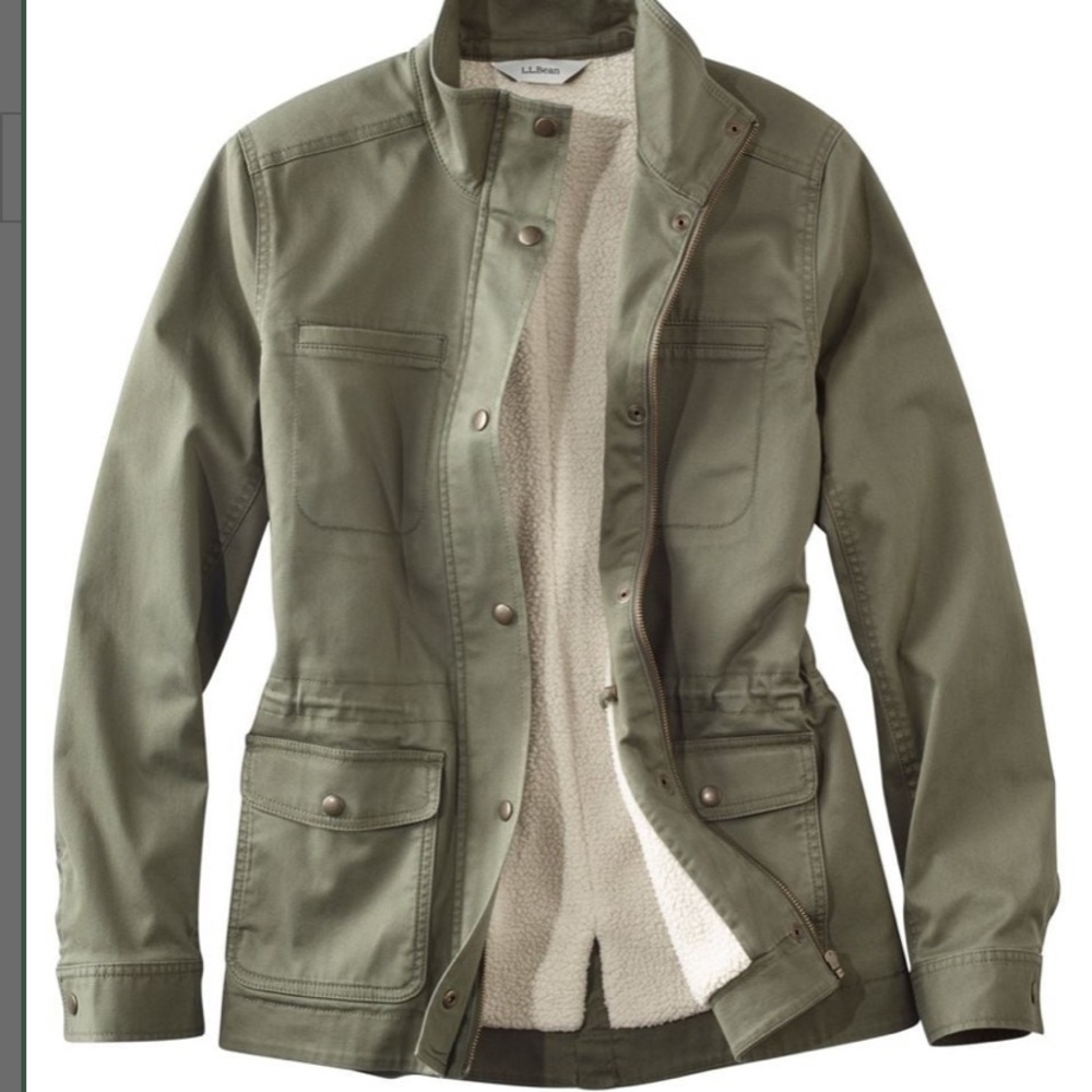 L.L.Bean Petite Classic Sherpa Lined Utility Jacket